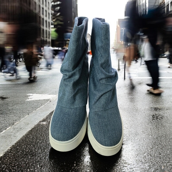 Guess Shoes - Guess Guinna Denim Women's Wedge Boots Size 10